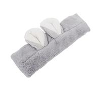 Beaupretty fascia per bandana barrette face tape hat gris pipistrello elastico di seta rosa fasce per con orecchie di coniglio fasce per da bagno vello di corallo Grey