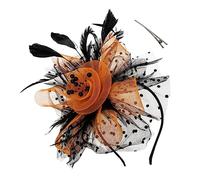Beaupretty Fascia per e Cerimonia Accessorio Sposa Resistente Allusura Cerchietto Decorativo per per Halloween e Cocktail e Arancione