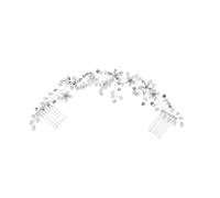 Beaupretty Fascia Sposa con e Cerchietto Sposa Artigianale con Doppio Pettine per Acconciature Eleganti Accessorio Nuziale Versatile per Matrimoni e Eventi Speciali