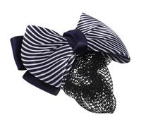 Beaupretty Fermaglio per Capelli Donna Elegante con Rete Maglia Fine Clip per Chignon Resistente Metallo Accessorio Professionale Antiscivolo per Hotel Banche e Infermiere Blu Righe