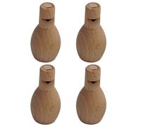 Beaupretty Fischietti Giocattolo in Legno 4 Pezzi per Bambini Sicuri e Compatti, Mini Strumenti Musicali per Uso DIY da Mettere in Tasca