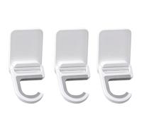 Beaupretty Ganci Appendi Mop da Parete 3 Pezzi Bianco in Abs e Silicone Supporto senza Forare per Organizzare Scope Cucina e Bagno