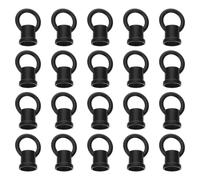 Beaupretty Ganci di Sospensione M10 da 20 Pezzi per Lampade a Sospensione, Ganci da Soffitto Avvitabili in Metallo Nero per Apparecchi di Illuminazione da Interni, Supporto Stabile