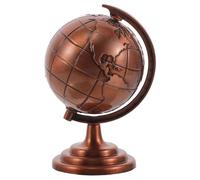 Beaupretty Globo Supporto per Apprendimento Geografico Vintage in Ferro Rotazione Automatica Design Retrò Decorazione da Scrivania per Ufficio e Libreria