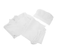 Beaupretty Grembiule con Cappello Chef per Ragazzi e Ragazze Costume Chef per Cottura e Pittura da Forno Protettivo