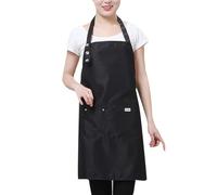 Beaupretty Grembiule da Cucina e Antiolio Nero per Uomo e Donna, Tessuto Resistente, Facile da Pulire e Lavabile in Lavatrice, per Cucina e Barbecue