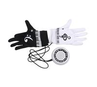 Beaupretty Guanti Tastiera Pianoforte Elettronici Portatili con Speaker Integrato Strumenti Ritmi Design Clip per e Relax Guanti Senza Dita Ricaricabili per Melodie Facili