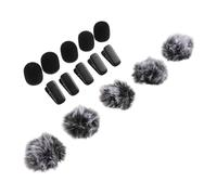 Beaupretty Kit 15 Pezzi Protezioni Antivento per Microfono Wireless e Lavalier Parabrezza in Spugna e Peloso con Clip Copertura Protettiva per Interviste Conferenze e Riprese All’Aperto