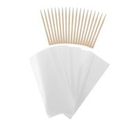 Beaupretty Kit Di Strisce Depilatorie Monouso Con Bastoncini Di Legno Per Viso Braccia e Gambe Tessuto Non Tessuto Sicuro Per Corpo Tagliabile Come Desiderato