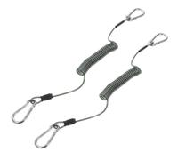 Beaupretty Laccio di Sicurezza con Corda Elastica 2 Pezzi in Acciaio Inossidabile Anti-Perdita per Pesca per Sport All'aperti e Immersioni Subacquee