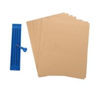 Beaupretty Lavagna Braille Educativa Con Celle Metodo Di Scrittura Tattile Ausilio Per Apprendimento Braille Portatile Per Casa e Scuola