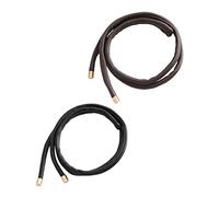 Beaupretty Leather Hair Ties e Ponytail Cuffs 2 Pezzi in Pelle Regolabili per Acconciature Eleganti, Accessori per Chioma da Donna per Matrimoni e Feste