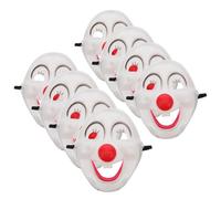 Beaupretty Maschera da Clown in Plastica PVC 8 Pezzi Maschere Divertenti da Carnevale per Adulti Maschere da Ballo Sorriso Gioioso Riutilizzabili per Feste in Maschera e Cosplay