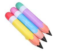 Beaupretty Matite Gonfiabili Pvc 3 Pezzi Extra Large Giallo Blu Viola, Decorazioni per Feste e Aula, Giocattolo Gonfiabile Resistente per Studenti e Bomboniere Scolastiche