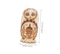 Beaupretty Matrioske Russe in Legno con Effetto Pirografia Strati Design con Bicipite Bambole Vuote da Dipingere per Decorazione e Regalo