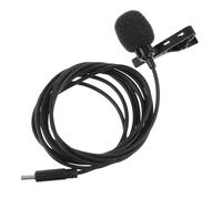 Beaupretty Microfono Lavalier Usb-c per Smartphone e Laptop, Clip Nero | Riduzione del Rumore di Fondo, Pickup Omnidirezionale 360 Gradi, per Vlog e Lezioni a Distanza
