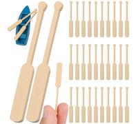 Beaupretty Miniature da Spiaggia in Legno Kit da 48 Pezzi Mini Pagaie per Decorazioni Fai da Te Accessori per Micro Paesaggi e Ornamenti da Spiaggia per Casa Ufficio e Negozio