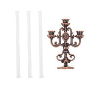 Beaupretty Miniature Delle Bambole Accessori Per La Casa Delle Bambole Candelabro Alto Ornamenti Di Candelabri Ornamenti Per Case Delle Decorazione a Candela Dark Brown