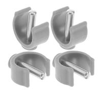 Beaupretty Morsetti a C per Bastoni da Passeggio 4 Pezzi Set, Perno di Chiusura Piccolo in Acciaio Grigio 22 Mm, Accessori di Ricambio Antiscivolo per Stampelle e Deambulatori, Facile