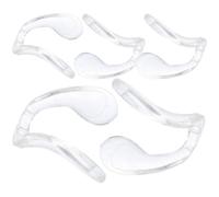 Beaupretty Naselli Silicone Bianco 5 Pezzi con Foro Vite, per Occhiali | Ricambio in Silicone, Riduce i Segni Sul Naso, per Montature Metalliche e Uso Quotidiano
