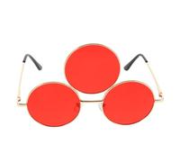 Beaupretty Occhiali Sole Divertenti Montatura Punk con Rosse per Feste Cosplay e Fotografia Accessorio Vintage Steampunk per Performance e Ruoli