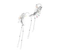 Beaupretty Orecchini Ciondolo Farfalla Cristallo Con Clip Per Orecchie Per Donne Design Elegante Con Frange Per Eventi Speciali e Cerimonie Accessori Boho Senza Piercing Adatti Outfit Chic