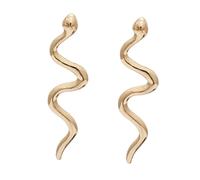 Beaupretty Orecchini Donna Forma di Serpente Dorati Leggeri e Ipoallergenici Design Geometrico Minimalista Pendenti Regolabili per Uso Quotidiano e Occasioni Eleganti