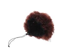Beaupretty Parrucca Afro Riccia Marrone Donna Ciuffo Riccio Voluminoso Sintetico Adatta per Halloween Cosplay Party e Costume Comfort e Stile Naturale Africano
