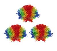 Beaupretty Parrucca Afro Soffice Set Da Clown Per Feste Carnevale Halloween Fan Dello Sport Accessori Per Spettacoli Elastica