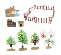 Beaupretty per Bambini Set Decorazione da Te Recinzione Miniatura Simulazione Animali e Casa Giocattoli Educativi per e
