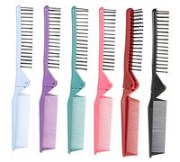Beaupretty Pettine Pieghevole da Viaggio 6 Pezzi per Chioma Ricci e Lisci, Spazzola Portatile per Barberia e Salone, Districante e Compatto per Uso Personale e Professionale Stili multipli