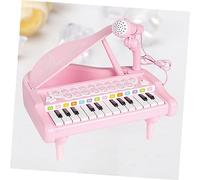 Beaupretty Pianola Elettronica Multifunzionale Rosa per Microfono Tastiera senza Batteria Strumento Educativo Musicale Interattivo per Apprendimento e Sviluppo Hobby Musicale