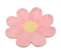 Beaupretty Piatti di Carta Usa e Getta a Forma di Margherita, Set da 10 Pezzi da 7 Pollici, Piatti Decorativi per Feste Primaverili e Compleanni, Stoviglie per Picnic e Shower Rosa Chiaro