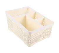 Beaupretty Porta Cosmetici Da Bagno 4 Scomparti Comodino Scrivania Trucco Lucidalabbra Della Pelle Ufficio Unito Mobiletto Piano D'appoggio