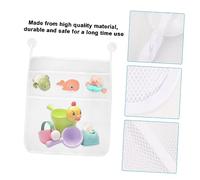 Beaupretty Portaoggetti Bagnetto con Ventosa Organizer per Giocattoli e Accessori in Rete Traspirante Scomparti Resistente e Facile Appendere per