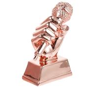Beaupretty Premio Microfono in Resina per Canto Studenti | Riconoscimento Creativo per Concorso Scolastico e Comunitario, Decorazione Luminosa, Robusto e Adatto a Camera dei Piccoli