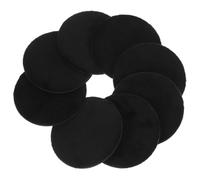 Beaupretty Puff Cipria Facile da Pulire 8 Pezzi in Pelle Pu Morbido e Sottile Nero e Portatile Spugna Trucco per Ritocchi On-the-go e Routine Make-up