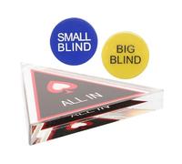 Beaupretty Pulsanti Dealer Poker a Due Livelli in Plastica Marcatori Big Blind e Small Blind Doppia Faccia per Partite di Carte Accessori Resistenti e Facili da Usare