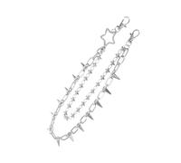 Beaupretty Punk Multi-layer Waist Chain Metallo Con Borchie Per Performance Hip Hop e Look Streetwear Accessorio Per Pantaloni Jeans