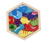 Beaupretty Puzzle Animali in Legno per Portatile Educativo con Figure Geometriche Colorate per Giocattoli Intelligenti per Sviluppo Cognitivo e Coordinazione Mano