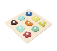 Beaupretty Puzzle in Legno con Figure Cartoon Educativo per Tavola Jigsaw Portatile Montessori per Sviluppo e Cognitivo