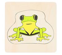 Beaupretty Puzzle in Legno per Bambini Educativo Animale 3D Sviluppo Cognitivo e Coordinazione Occhio-Mano Portatile per Casa e Viaggio