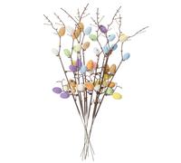 Beaupretty Ramo Artificiale di Uova di Pasqua 10 Pezzi, Decorazione per Festa di Pasqua, Centrotavola Pasquale Vivace e Resistente per Composizioni Floreali e Decorazioni Domestiche