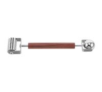 Beaupretty Roller Massaggiatore Viso Manuale in Acciaio Doppia Testa per Contorno Viso e Occhi Massaggiatore Acupressione per Anti-aging Riduzione Gonfiore e Cura Delicata