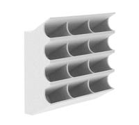 Beaupretty Scatola Porta-Lame Multi-Slot 12 Scomparti, Contenitore Organizer per Lame da Barba e Tagliacapelli, Design Compatto Bianco per Uso Domestico e Professionale in Bagno