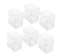 Beaupretty Scatole Porta Orologi Pratiche e Portatili Trasparenti Quadrate in Plastica Organizer per Conservare e Esibire gli Orologi Set 6 in Casa