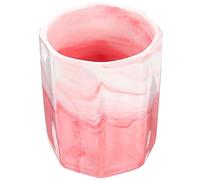 Beaupretty Secchiello Per Pennelli Da Trucco in Ceramica Portabicchiere Per Spazzolino Da Denti Porta Pennelli Per Trucco Detergente Per Pennelli Da Trucco Portapenne Per Appunti Tazza Rosa