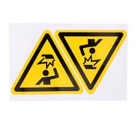 Beaupretty Segnali di Attenzione Testa 2 Pezzi Adesivi Cartelli di Sicurezza Autoadesivi per Ambienti Produttivi e Laboratori