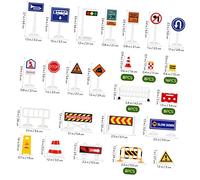 Beaupretty Segnali Stradali Giocattolo Set Modelli Accessori Educativi per Ragazzo Ragazza Conoscenza Traffico Forniture Sandbox