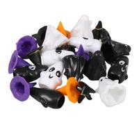 Beaupretty Set 12 Mini Decorazioni Halloween Fantasmi e Cappelli da Strega in Plastica Sicura per Micro Paesaggi e Casa delle Bambole, Ornamenti Fai da Te per Addobbi Casa e Giardino Tema